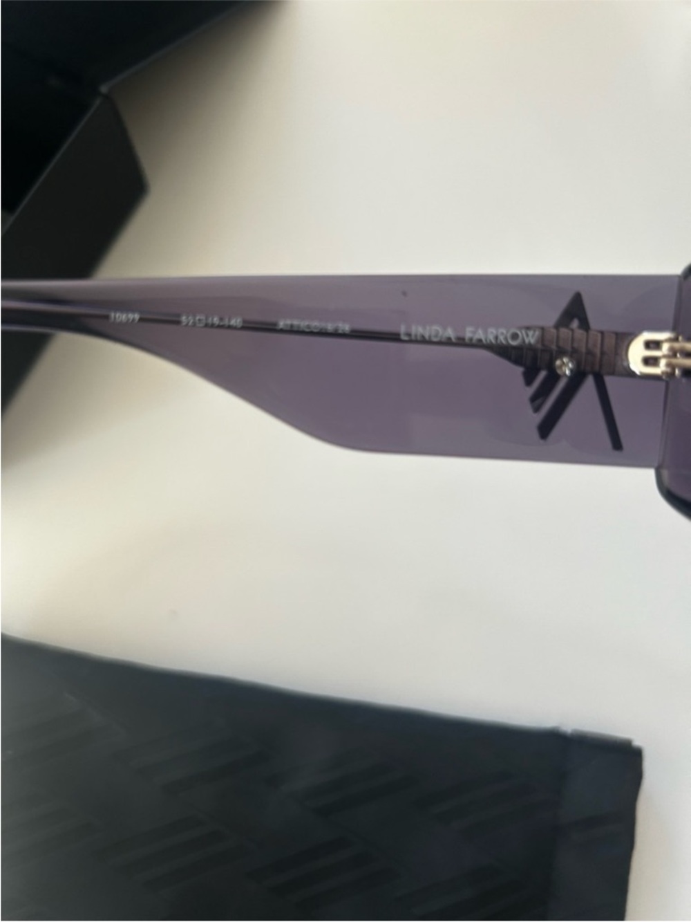 NIB • The Attico mini marfa rectangular purple sunglasses - Picture 10 of 13